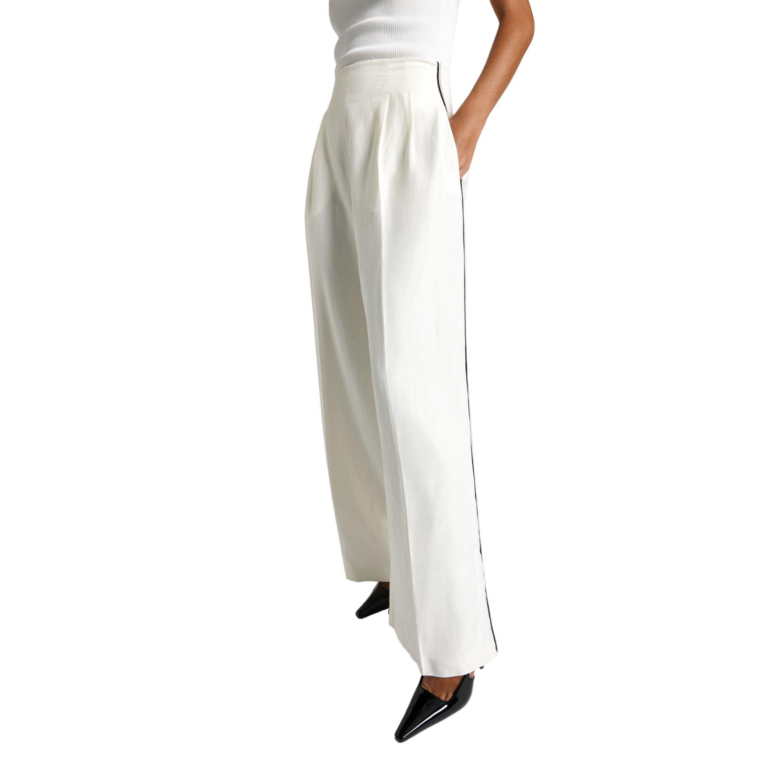 Cue Contrast Stitch Wide Leg Pant